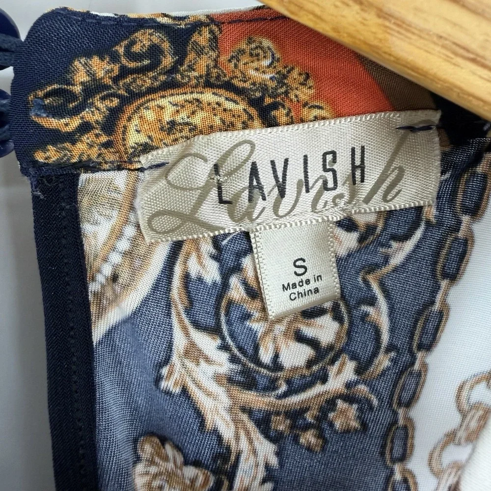 Lavish Sleeveless Tank Blouse S Old Money Maximalist Corporate Career Work Retro